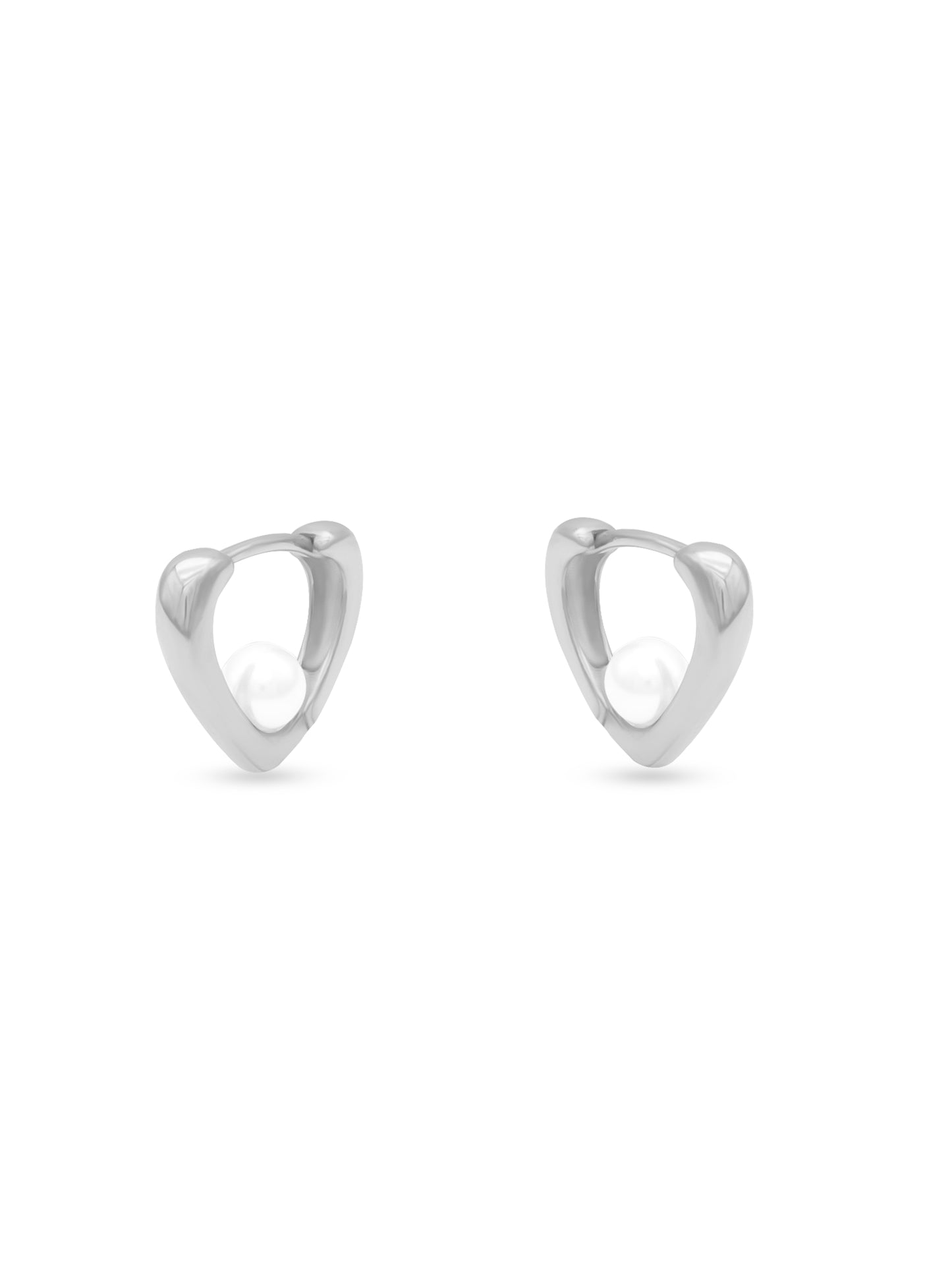 Pearl's Grace in Silver Earrings