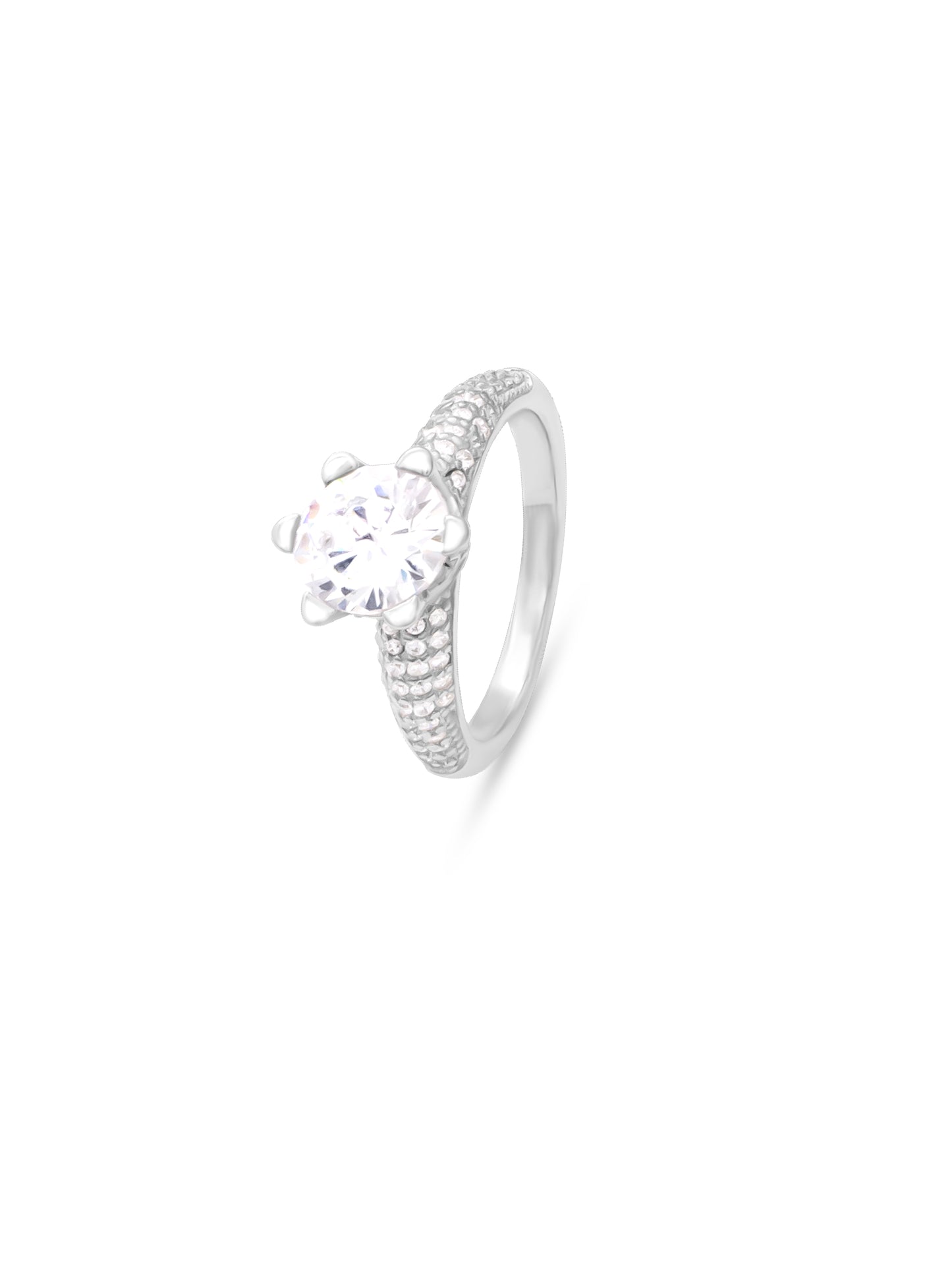 The Regal Solitaire Charm Ring
