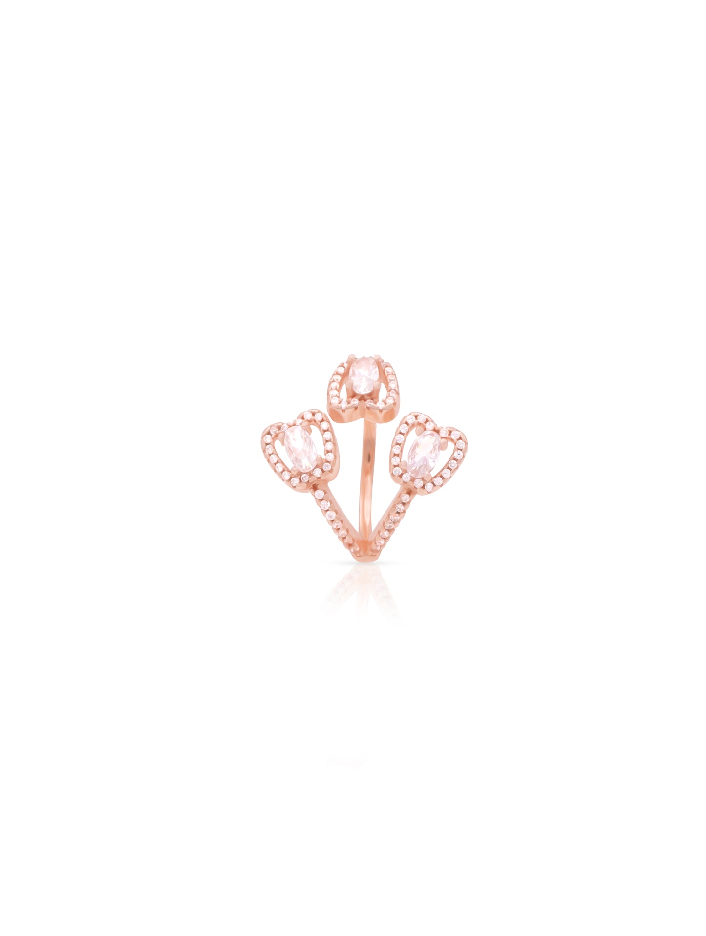 Sleek Triangle Treasure Ring