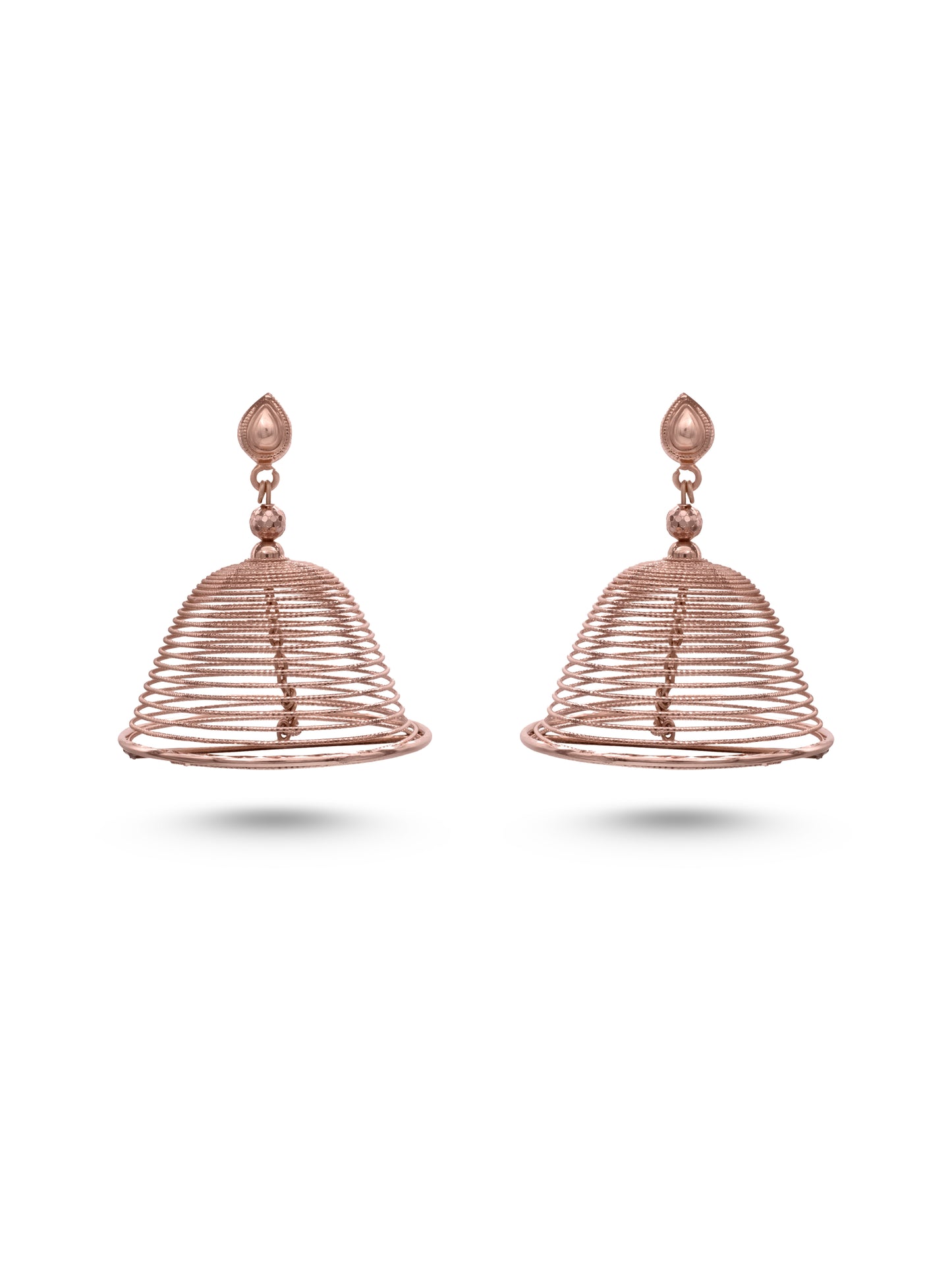 Rose Gold Fusion Jhumkis