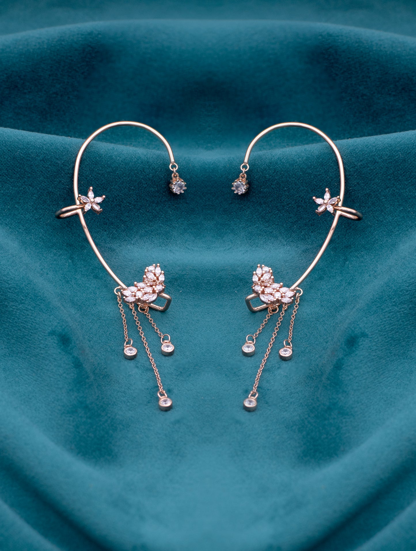 Boho Cuff Charm Earrings