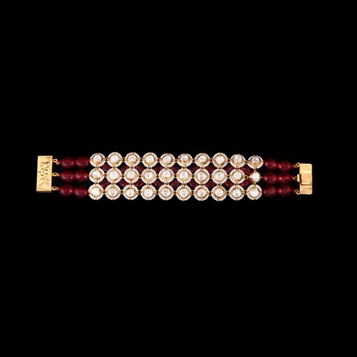 Royal Polki And Ruby Bracelet
