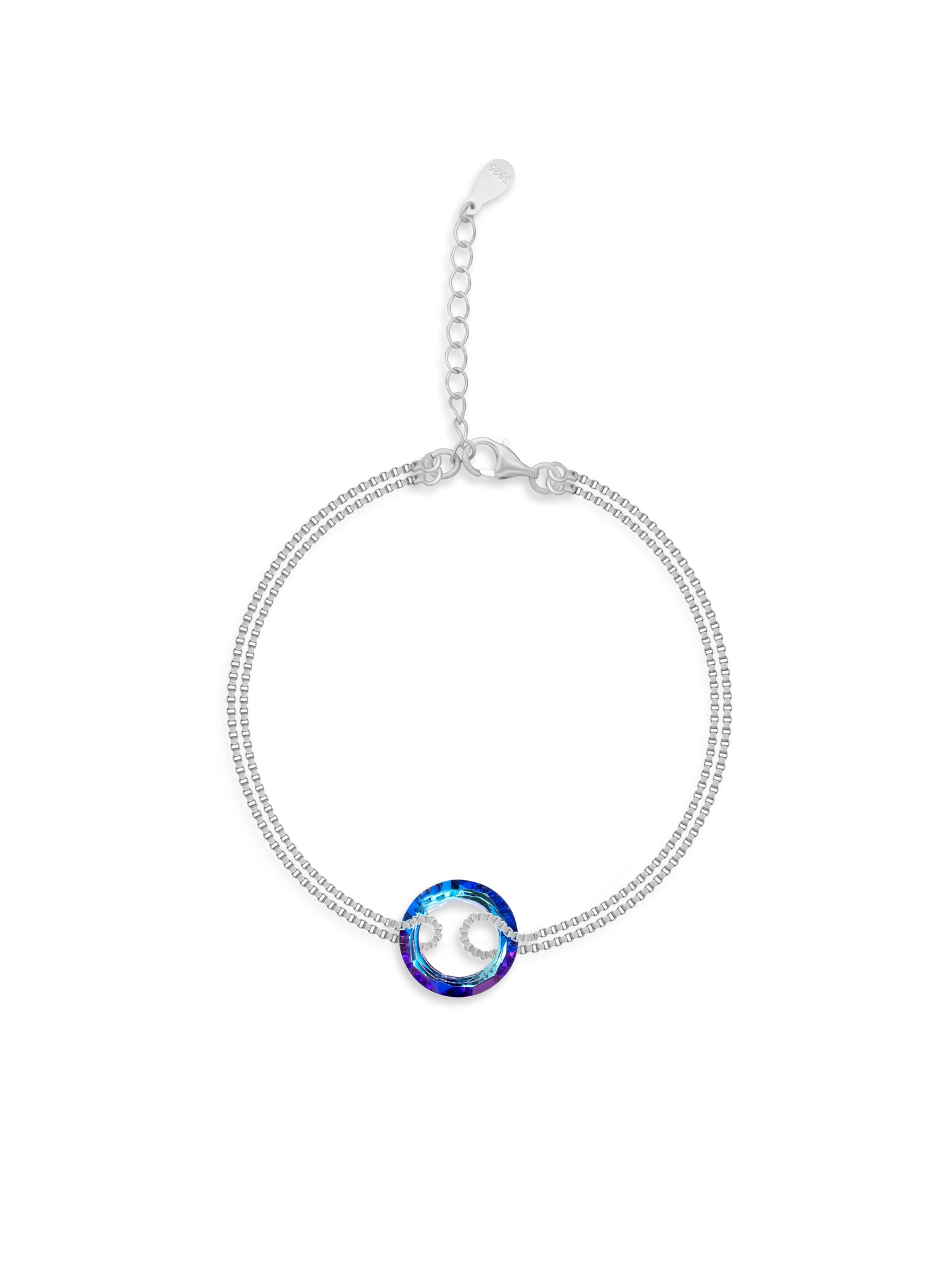 Blue Round Crystal Bracelet