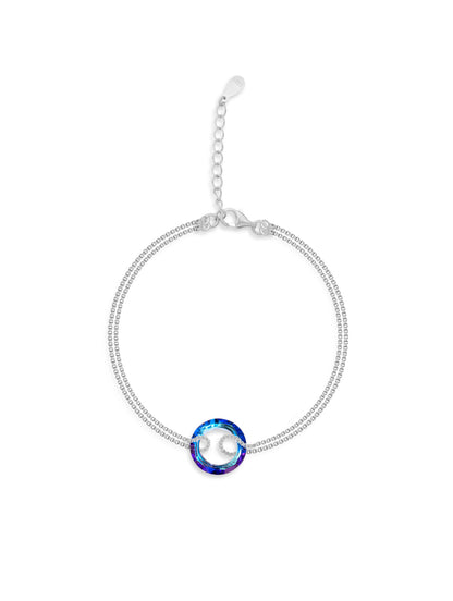 Blue Round Crystal Bracelet