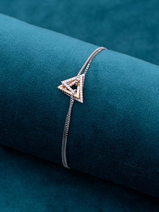 Dual Chain Triangular Bracelet