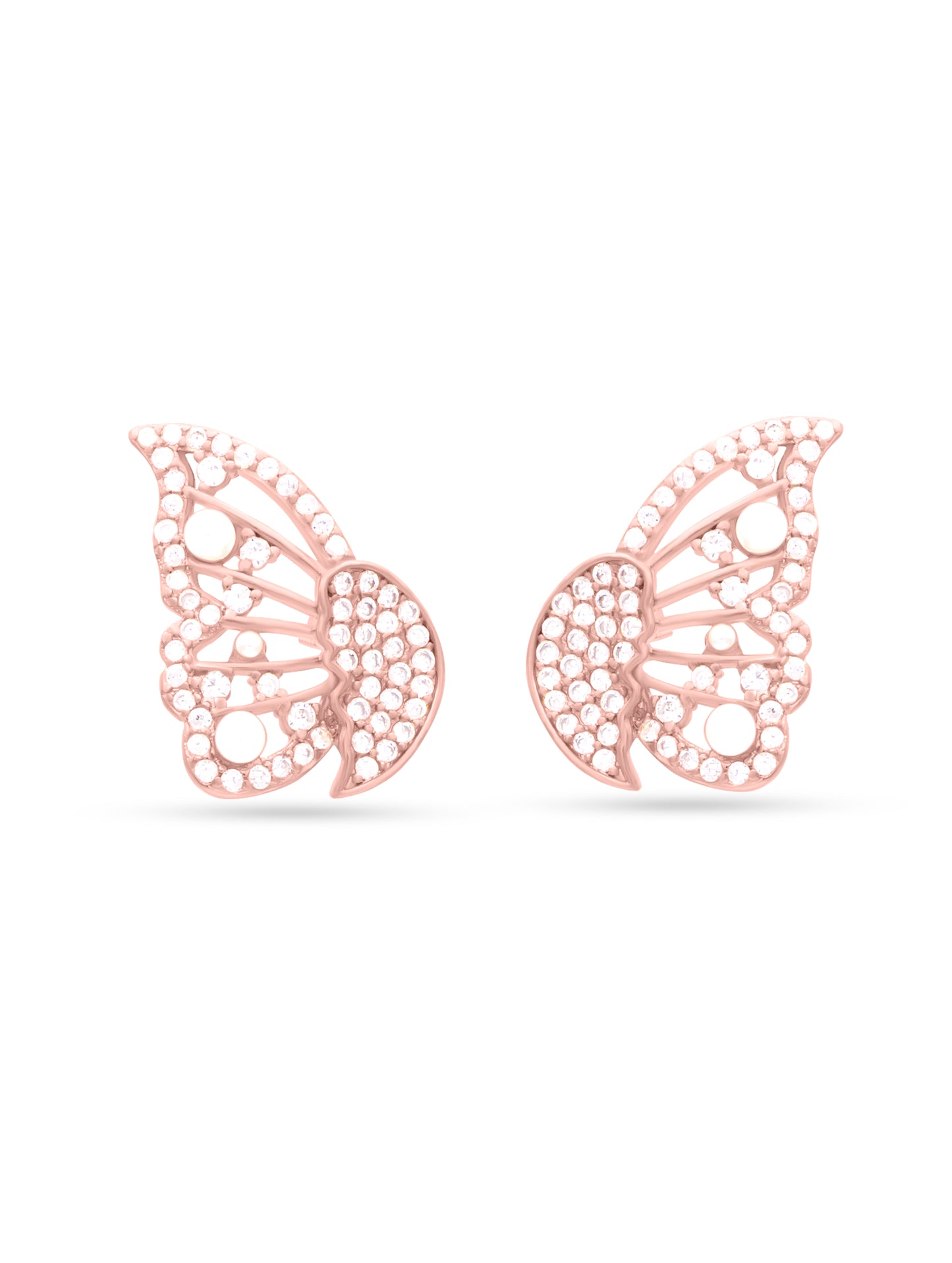 Butterfly Bling Charm Studs