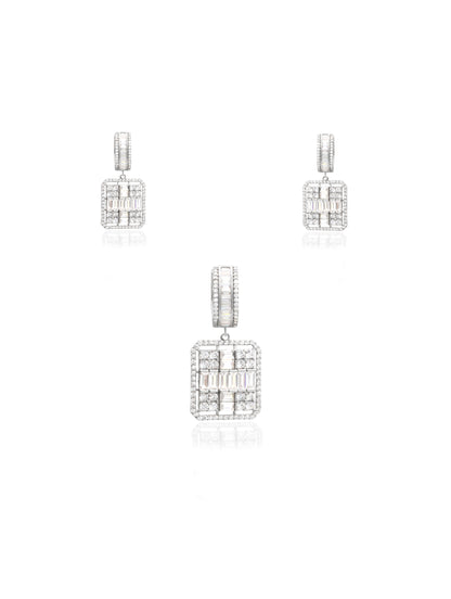 Square Treasures in Silver Pendant Set