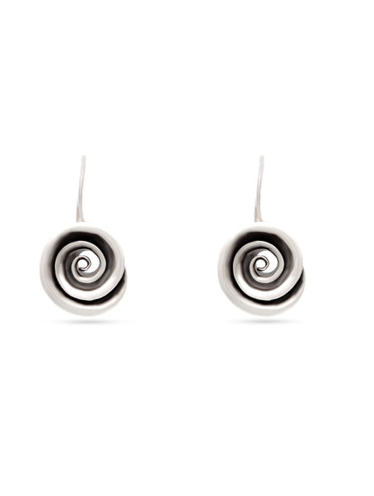 Spiral Serenity Oxidized Earrings