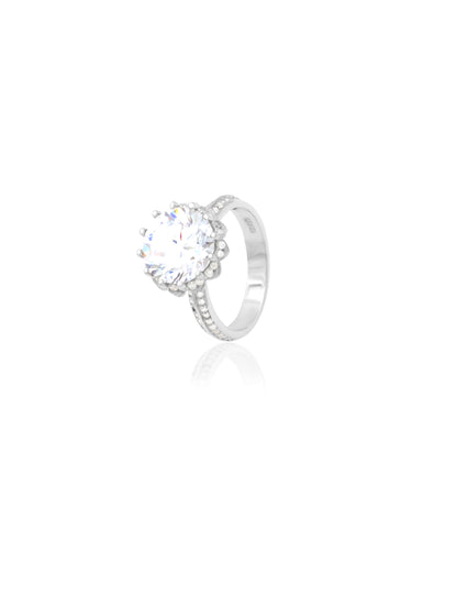 Halo Harmony Solitaire Ring