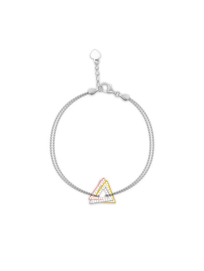 Dual Chain Triangular Bracelet