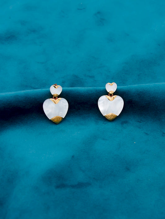 Mother of Pearl Love Earrings