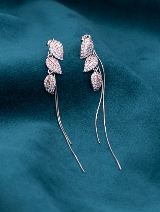 Serene Leaf Cascade Earrings