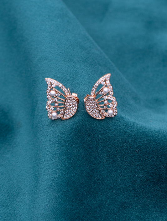 Butterfly Bling Charm Studs