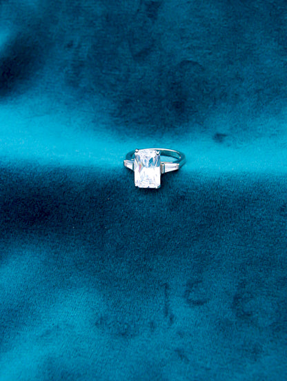 Square Celestial Solitaire Ring