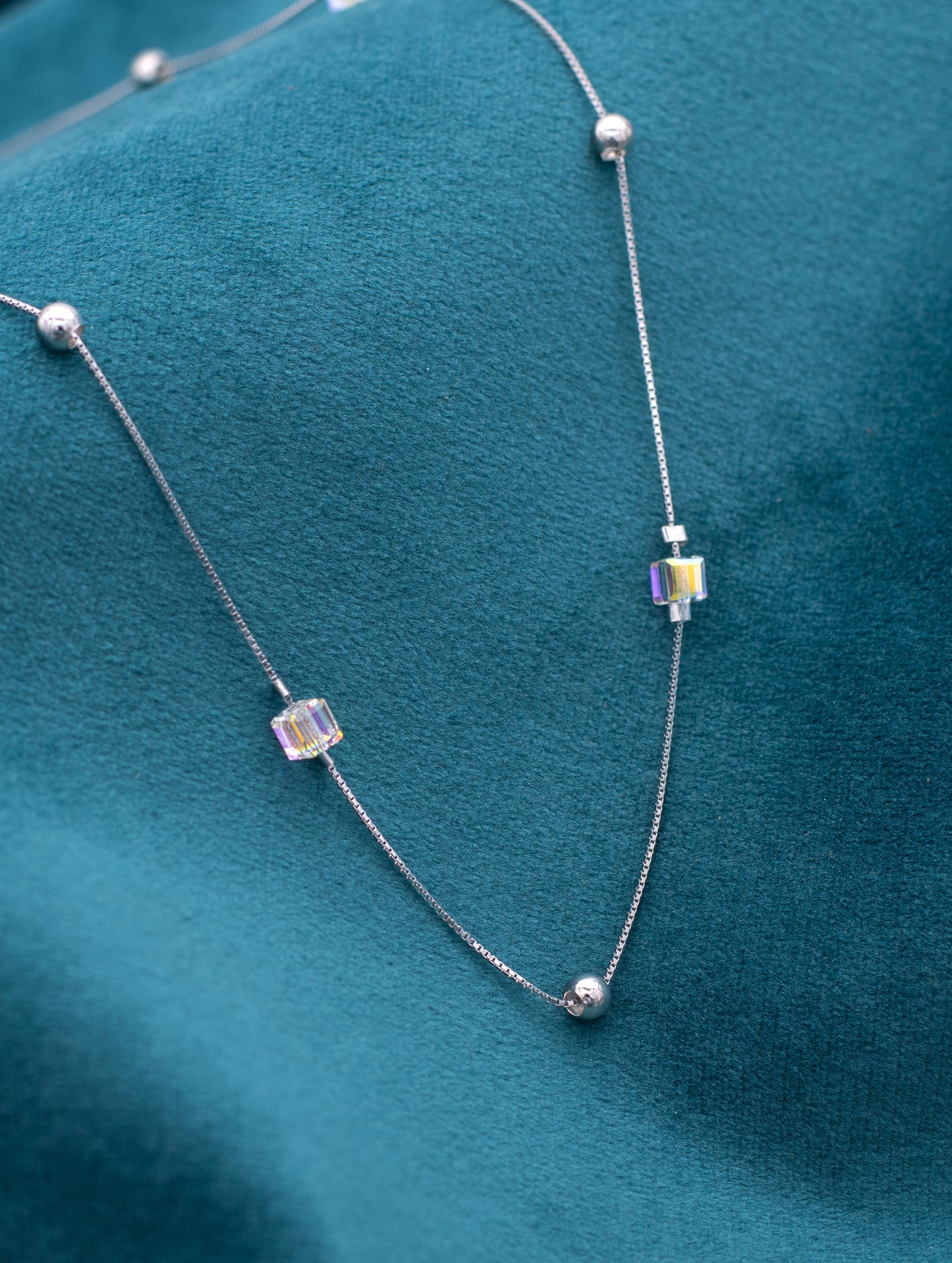 Crystal Cubes charm chain