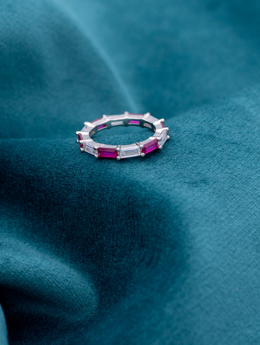 Raspberry Radiance Ring Band