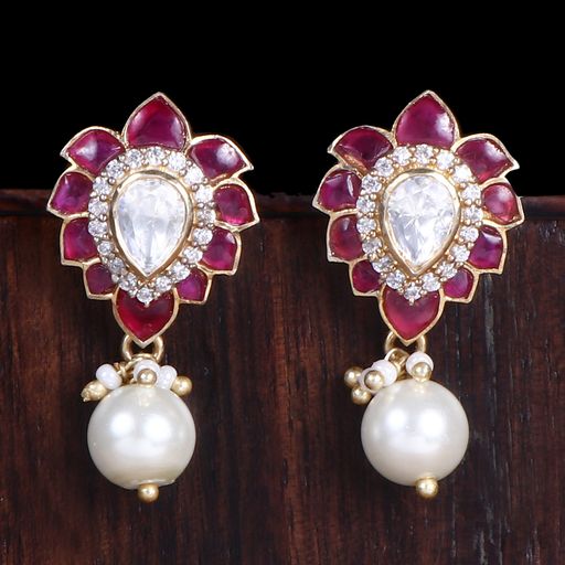 Timeless Ruby and Pearl Dreams Earrings