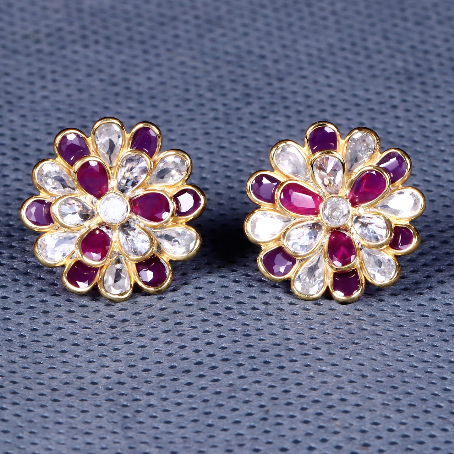 Artisan-Crafted Ruby Studs