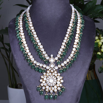 Statement Length Necklace with Matching Earrings