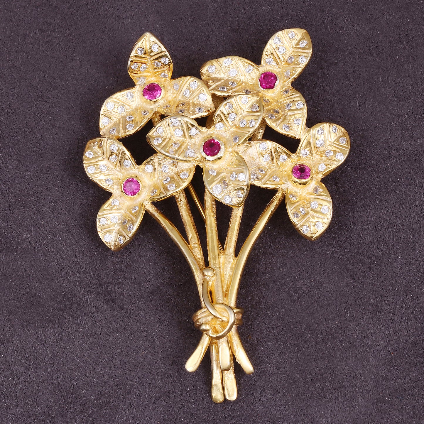 Wildflower Whimsy Polki Brooch