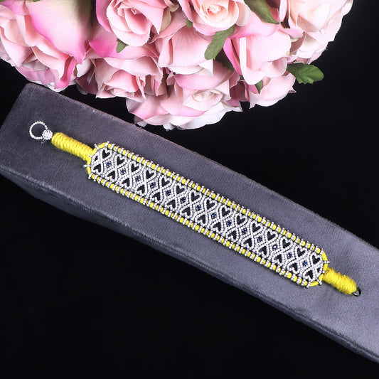 Vibrant Yellow Weave - Thread Bracelet