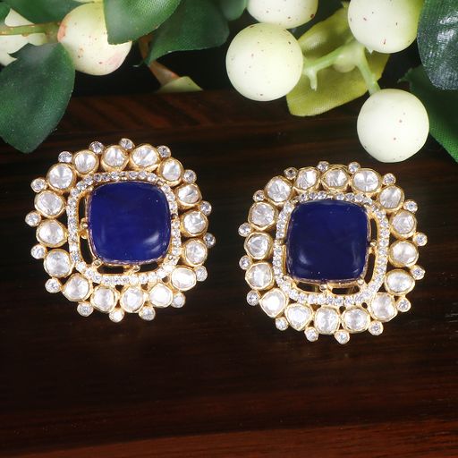 Blue Stone Cluster Studs