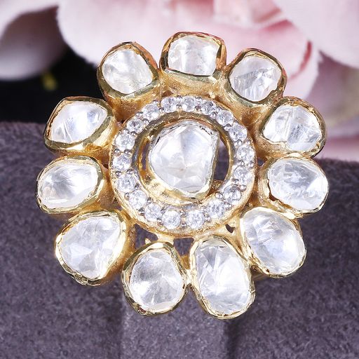 Polki Flower Ring