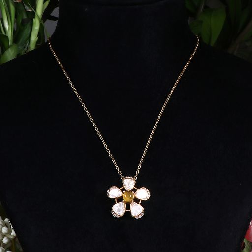 Yellow Flower Chain Pendant