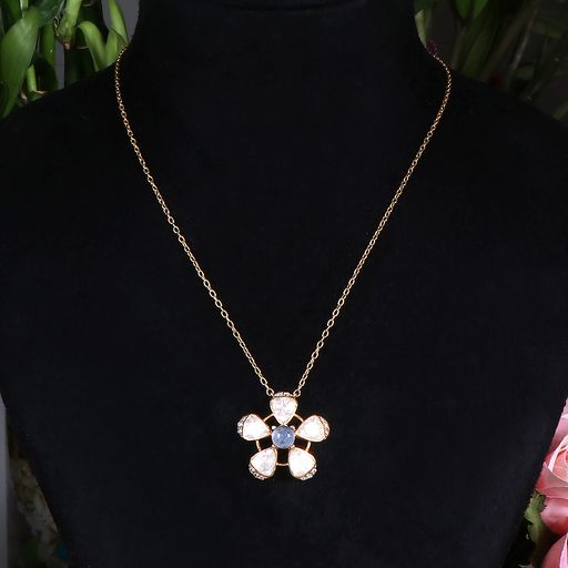 Blue Flower Chain Pendant