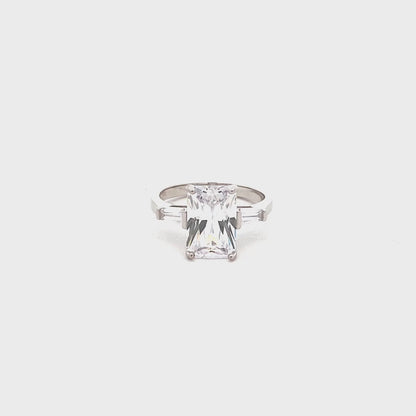 Square Celestial Solitaire Ring