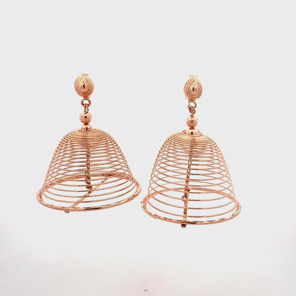 Rose Gold Fusion Jhumkis