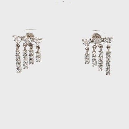 Starlight Zircon Swing Earrings