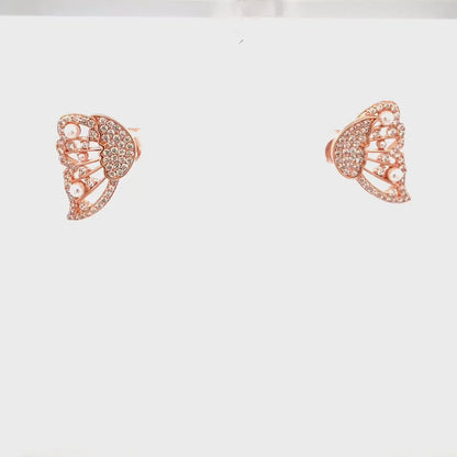 Butterfly Bling Charm Studs