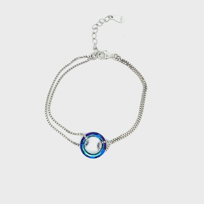 Blue Round Crystal Bracelet