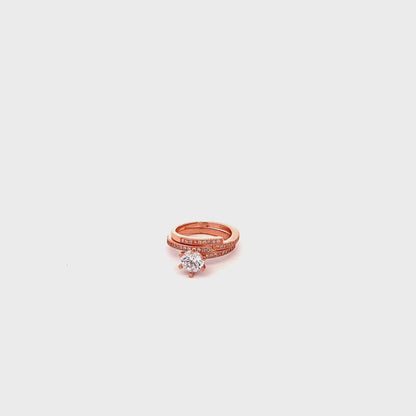 Crimson Embrace Solitaire Ring