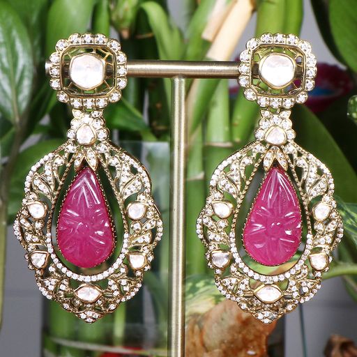 Statement Ruby Earrings